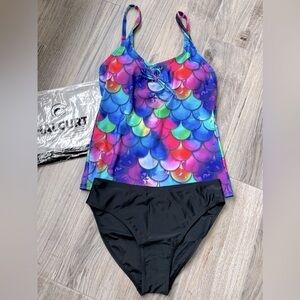 Halcurt Lace Up Tankini Swimwear Set